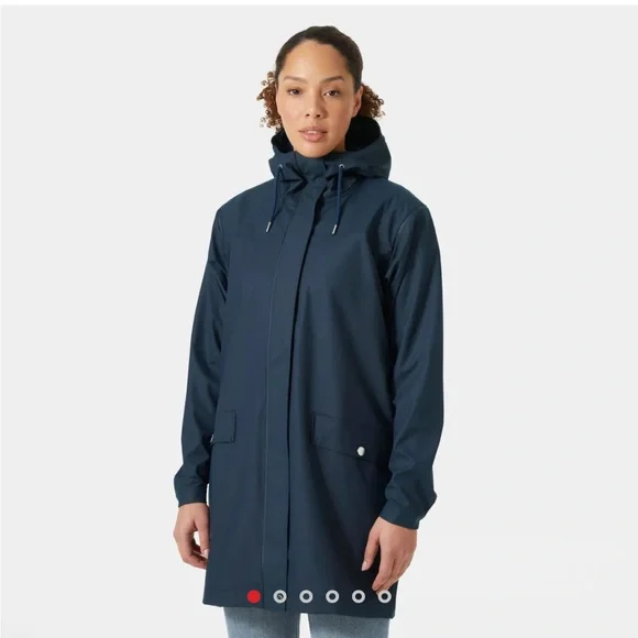 Helly Hansen Women's Moss Raincoat in Navy, Size Small, NWT - Picture 1 of 8